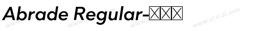 Abrade Regular字体转换